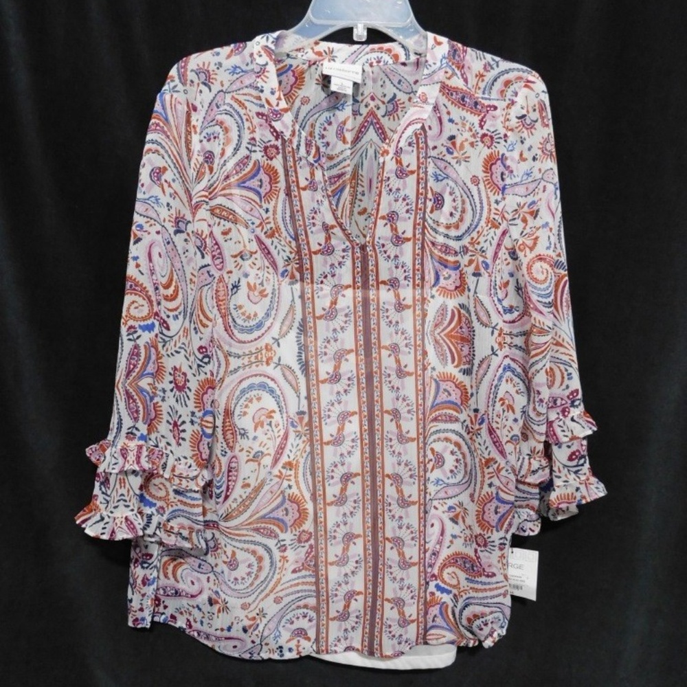 Liz Claiborne midnight Caravan shirt floral
